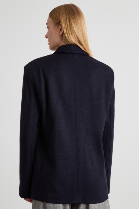 Blazer in jersey di lana