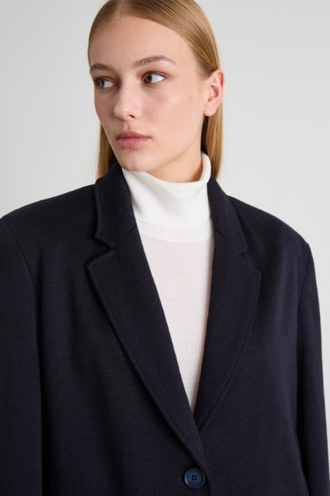 Blazer in jersey di lana
