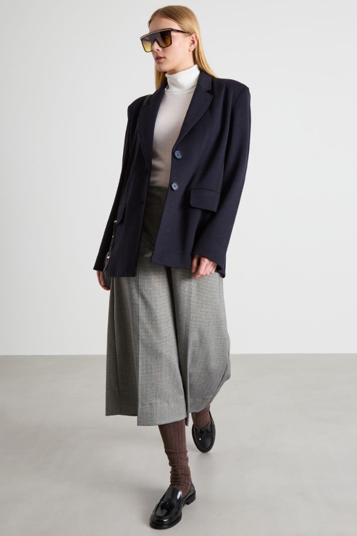 Blazer in jersey di lana