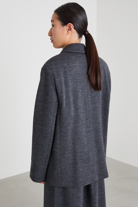 Blazer in jersey di lana