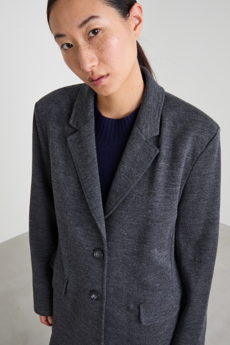 Blazer in jersey di lana