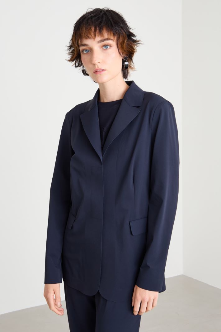 Blazer in jersey tecnico
