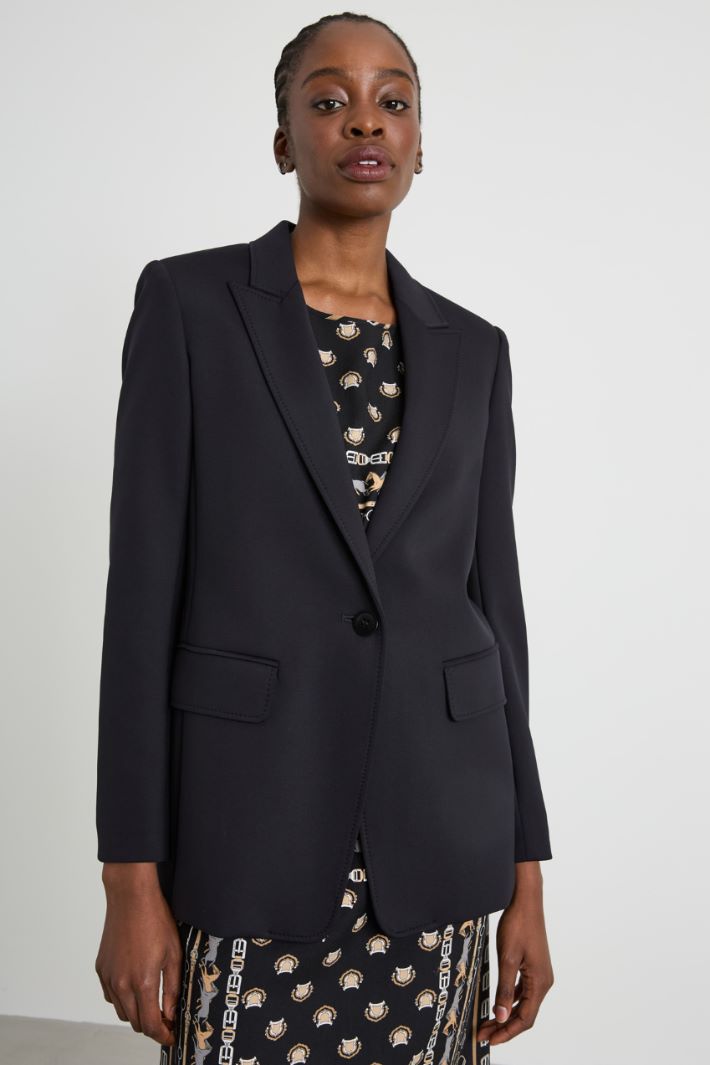 Blazer in jersey compatto