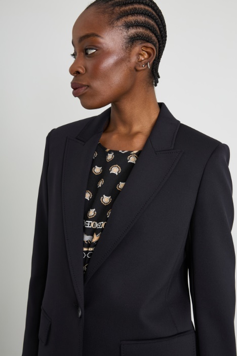 Blazer de punto compacto