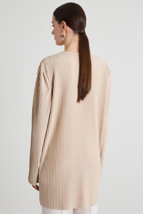 Giacca in jersey plissè