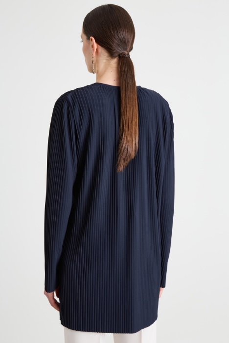 Chaqueta de punto plisado