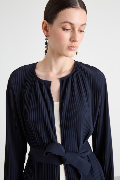 Chaqueta de punto plisado