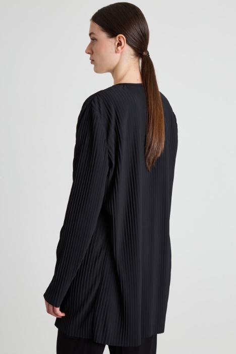 Giacca in jersey plissè