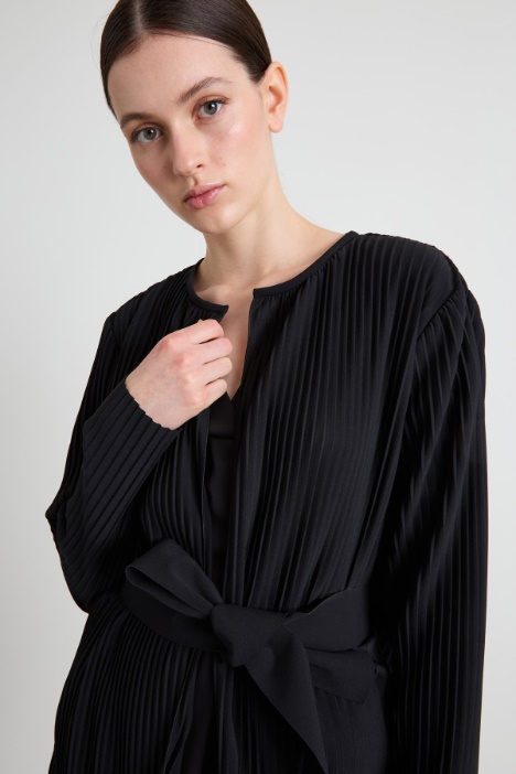 Giacca in jersey plissè