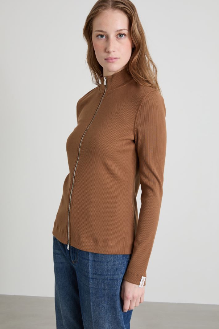 Cardigan con zip
