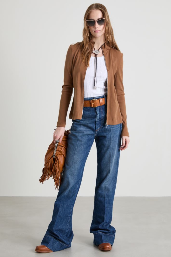 Cardigan con zip