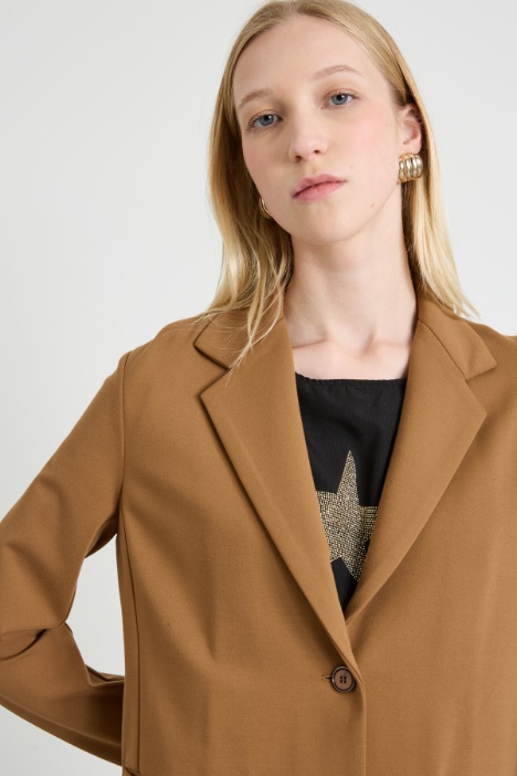 Blazer sfiancato in jersey