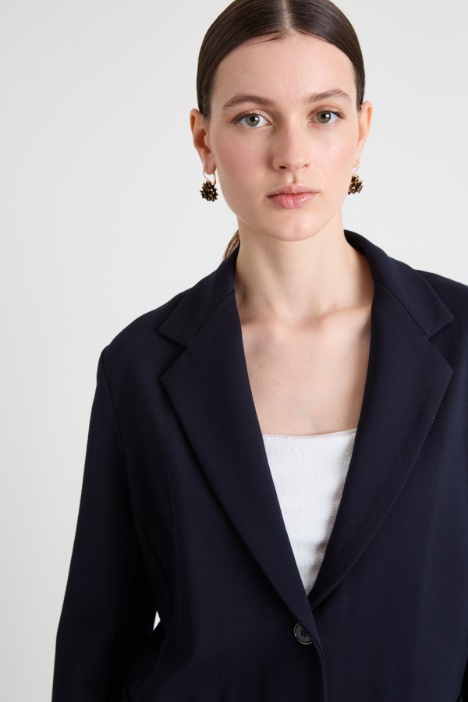 Blazer sfiancato in jersey