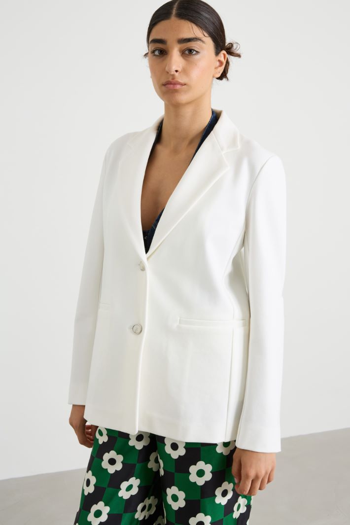 Blazer sfiancato in jersey