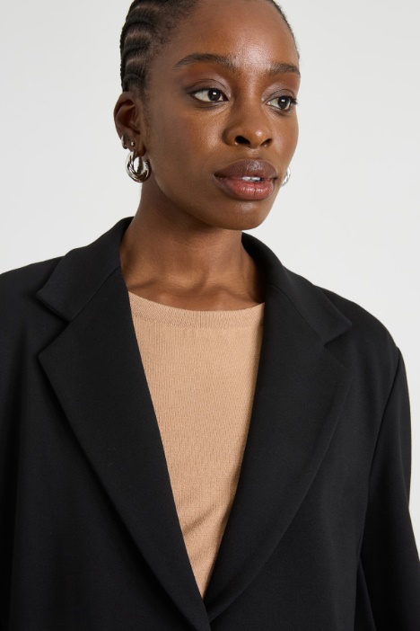 Blazer sfiancato in jersey