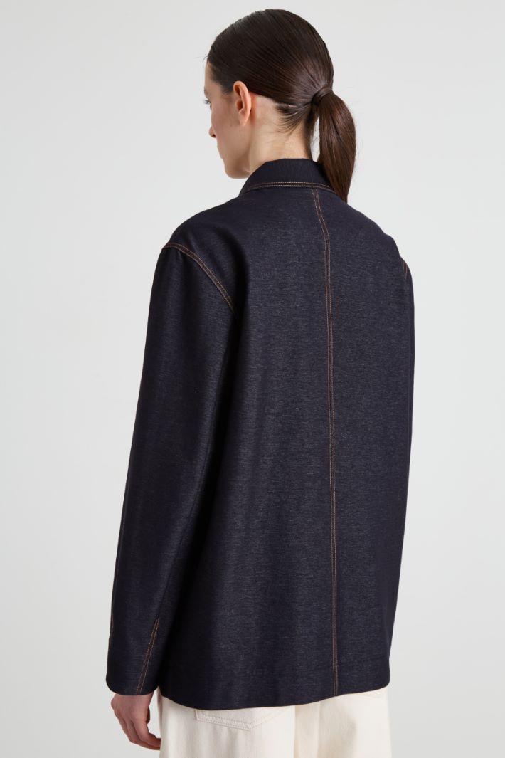 Blazer de punto con efecto denim Intrend - 2
