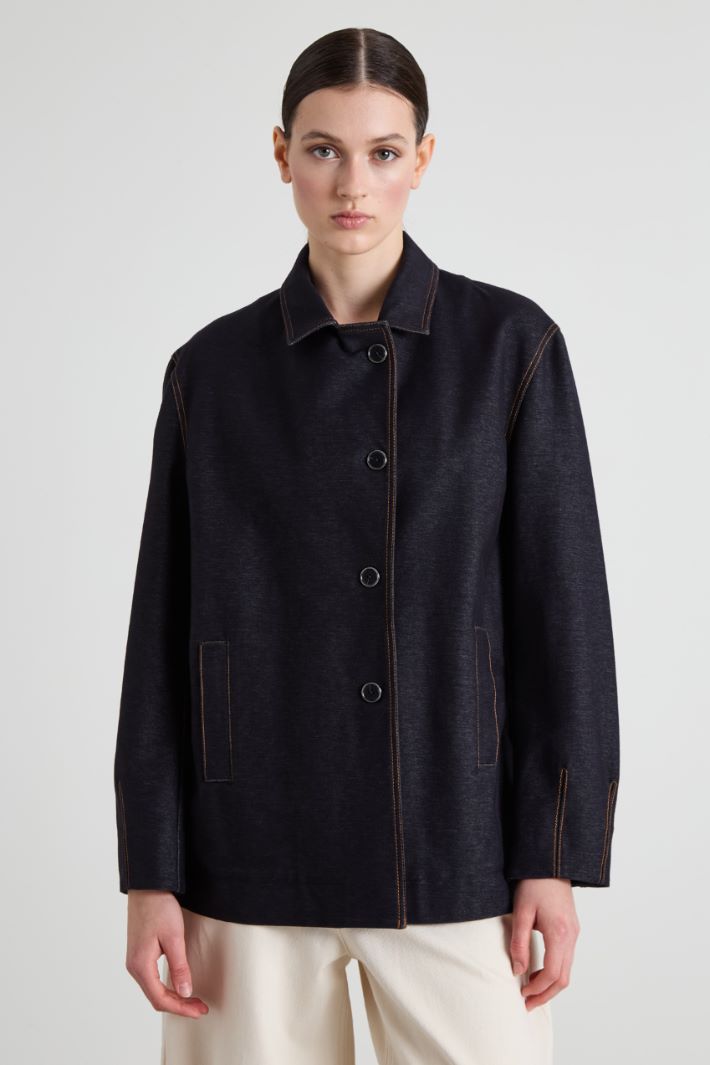Blazer de punto con efecto denim Intrend