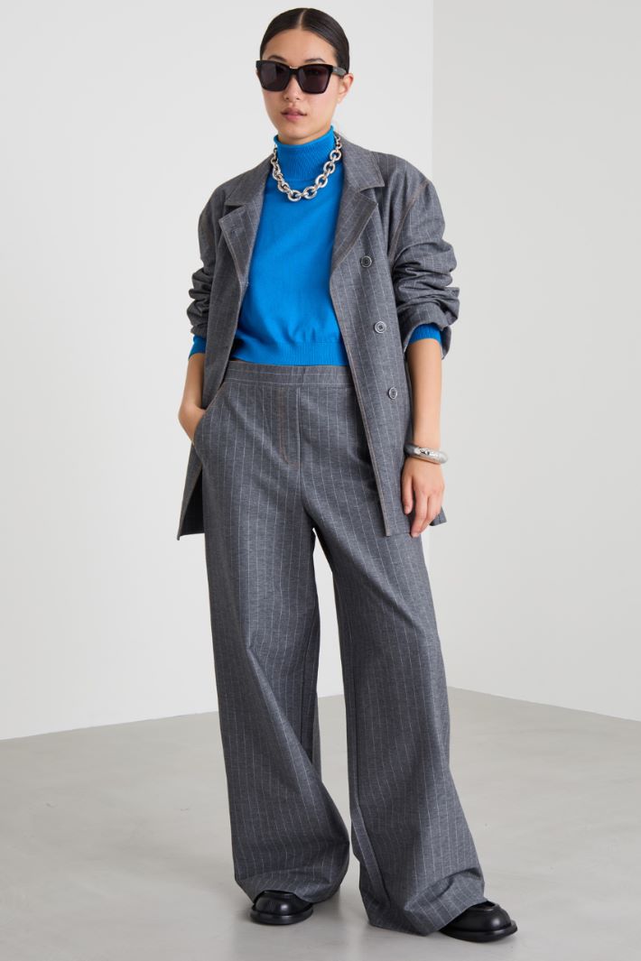 Blazer de punto con efecto denim