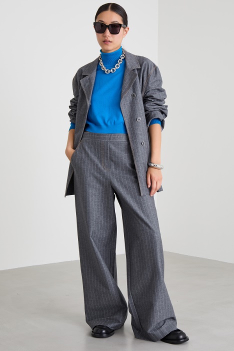 Denim effect jersey blazer Intrend