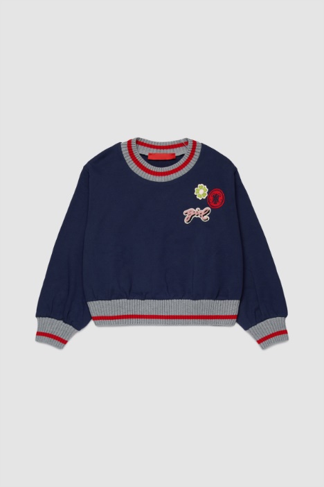 Sudadera de cuello redondo con parches Intrend