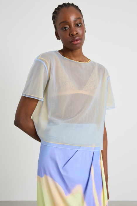 Set of two tulle jersey T-shirts Intrend