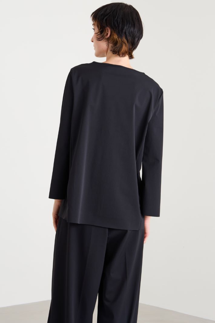 Technical jersey flared blouse Intrend - 2