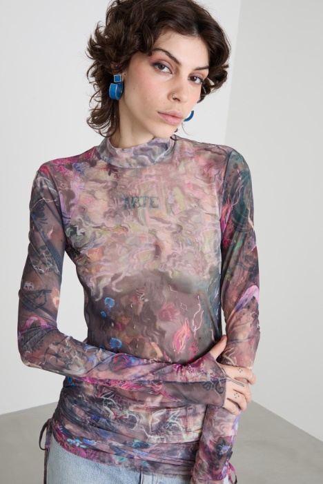 Drawstring jersey top Intrend