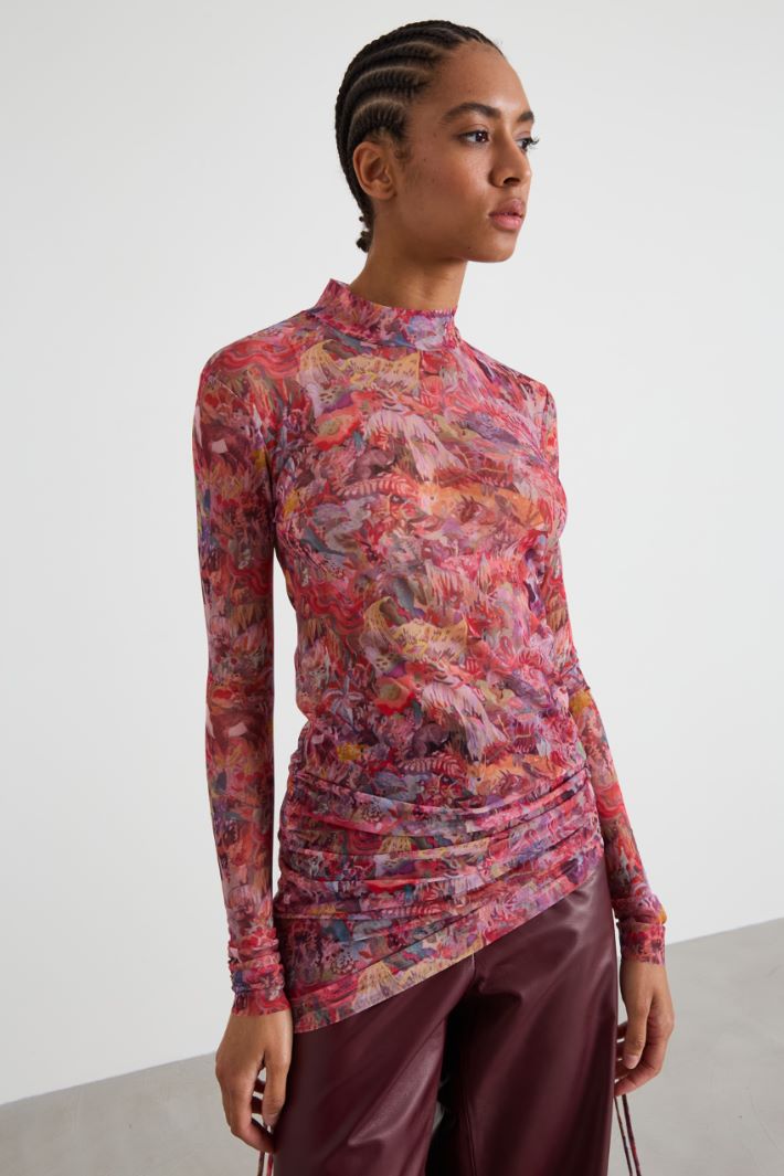 Drawstring jersey top Intrend