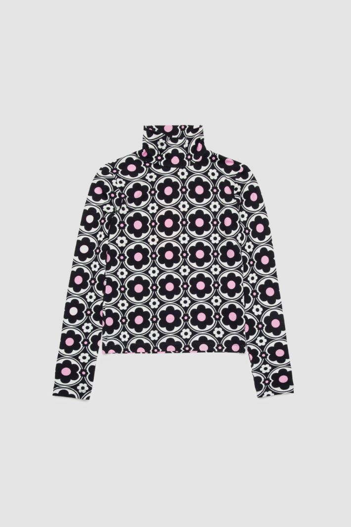 Jersey de cuello alto con estampado Intrend