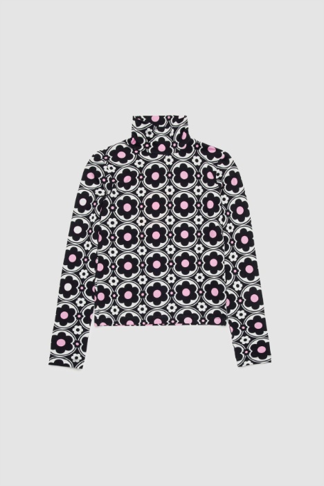 Jersey de cuello alto con estampado Intrend