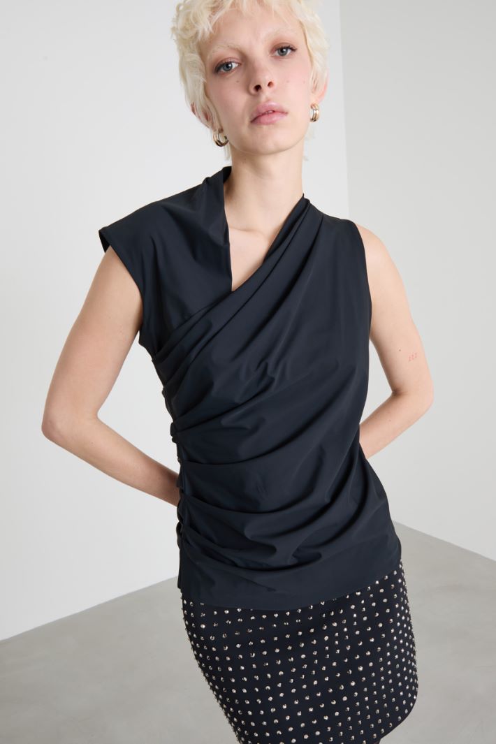 Draped jersey top Intrend