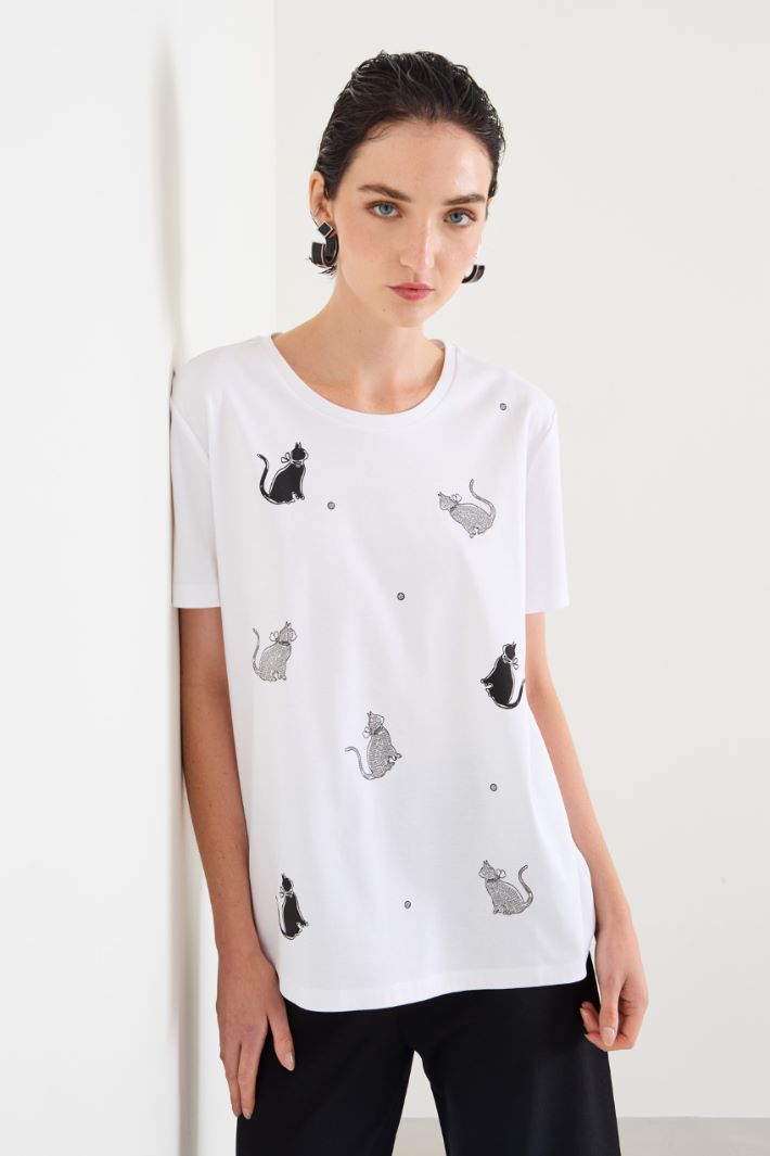 Printed jersey T-shirt Intrend