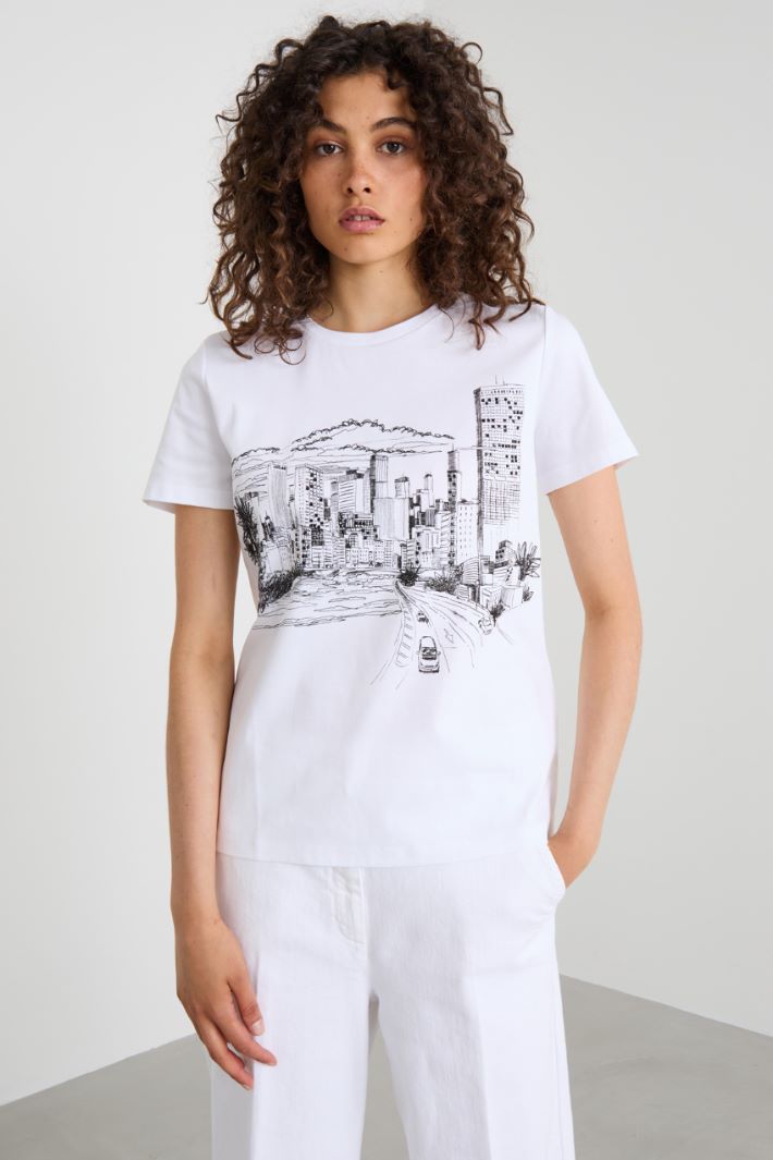Printed jersey T-shirt Intrend