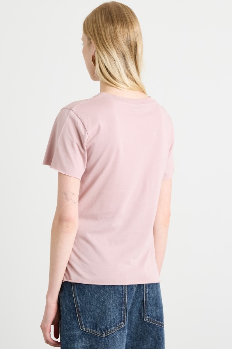 T-shirt con drappeggio