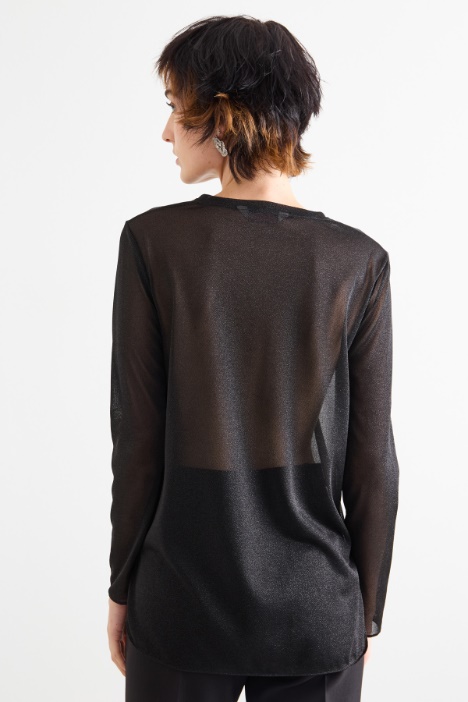 Camiseta de punto de lúrex