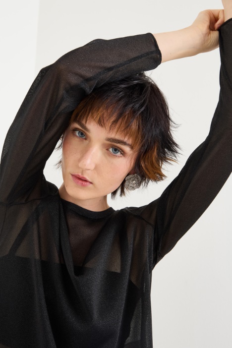 Camiseta de punto de lúrex