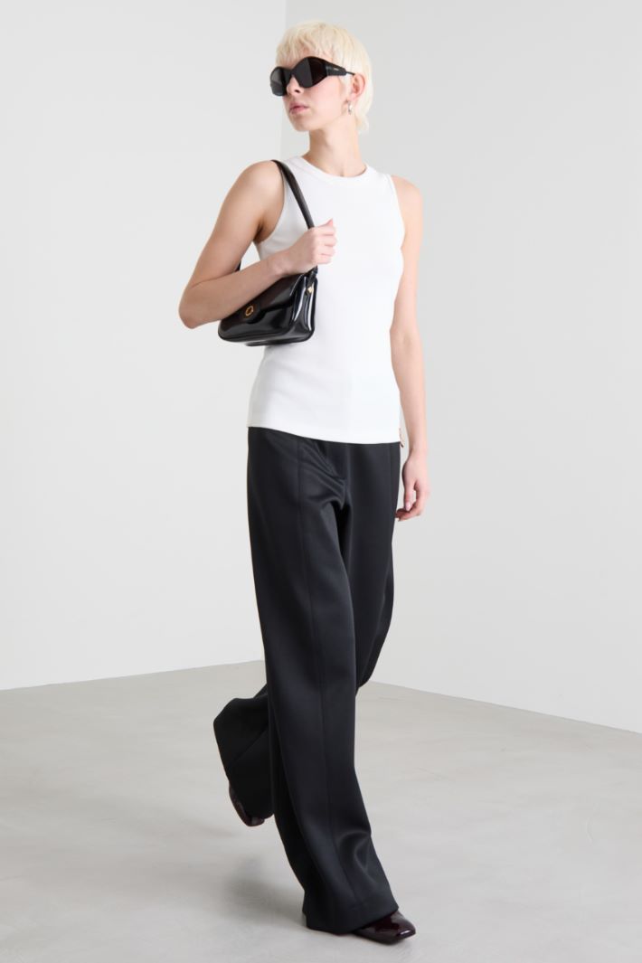 Camiseta sin mangas con cuello redondo acanalado Intrend - 3