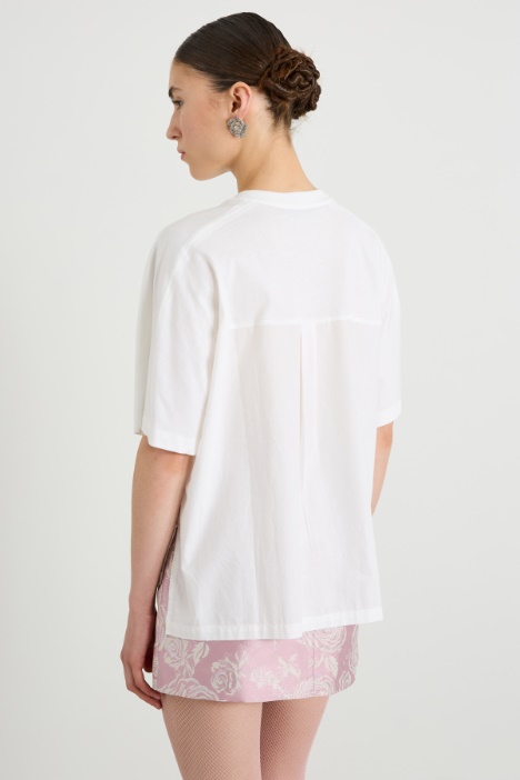 T-shirt in jersey e popeline