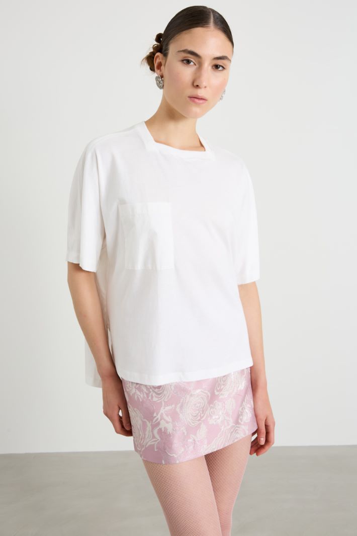 T-shirt in jersey e popeline Intrend
