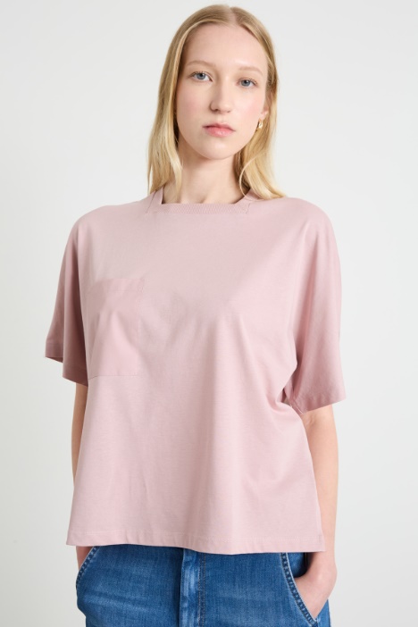 T-shirt in jersey e popeline Intrend