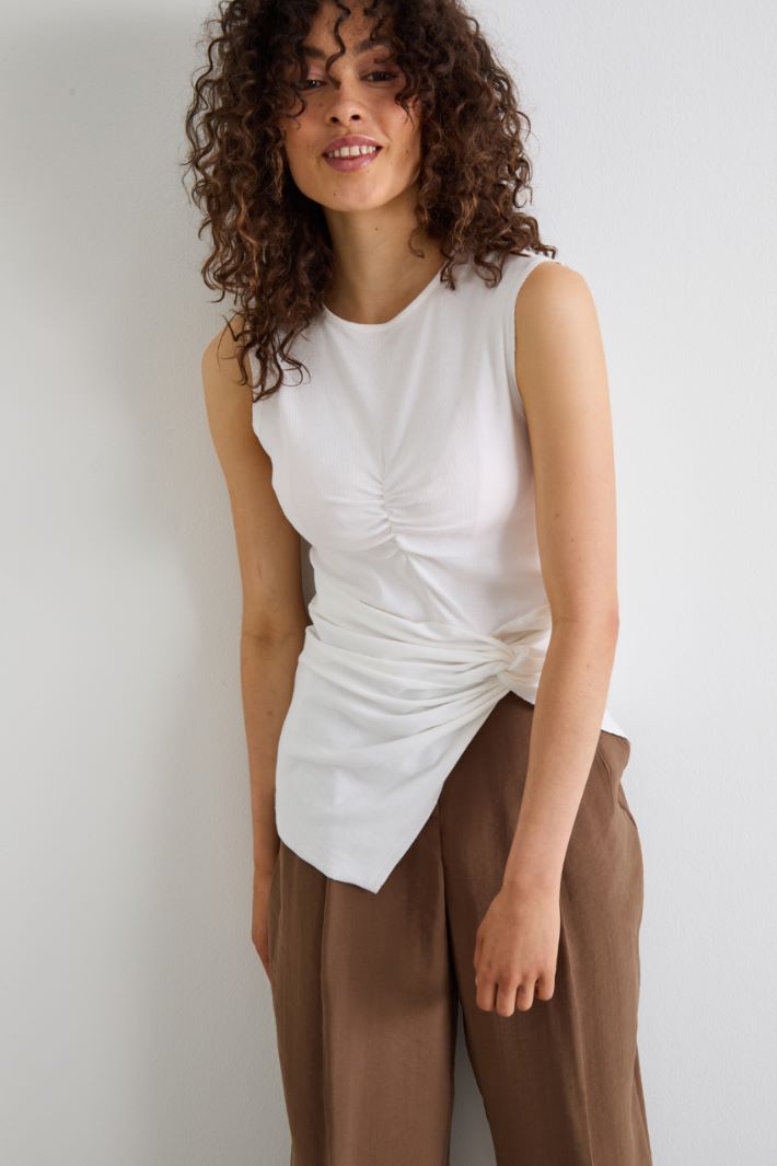 Top in jersey drappeggiato Intrend