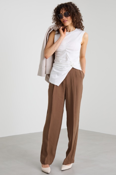 Top in jersey drappeggiato Intrend