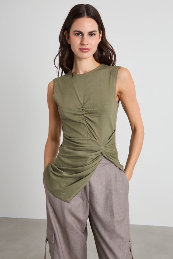 Draped jersey top Intrend