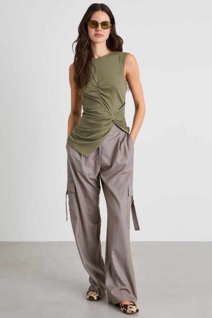 Draped jersey top Intrend - 3