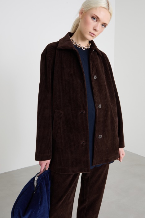 Ribbed velvet shirt Intrend