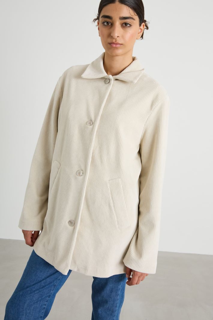 Ribbed velvet shirt Intrend