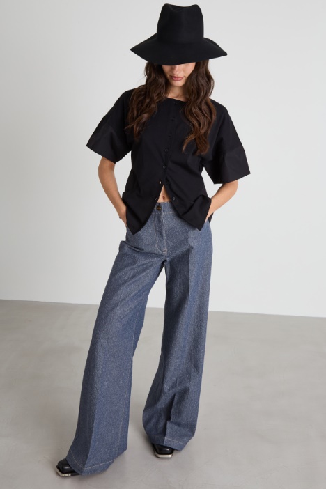 Jersey T-shirt with buttons Intrend