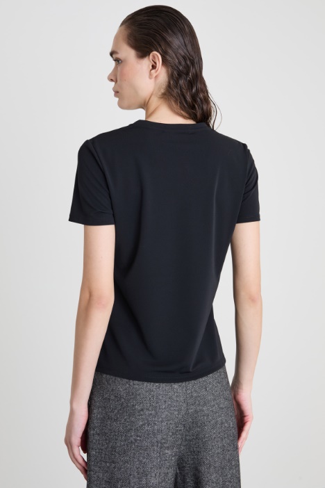 T-shirt in jersey crépe