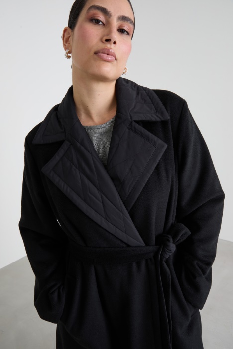 Cappotto reversbile in drap e tela