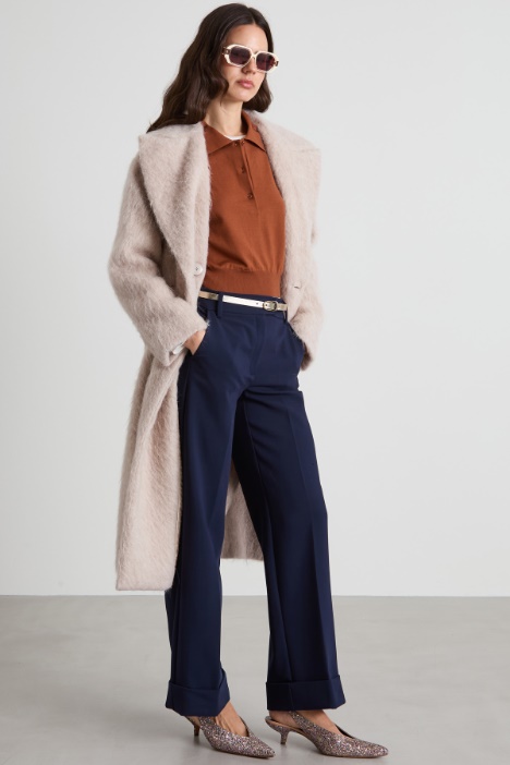 Fur effect coat Intrend